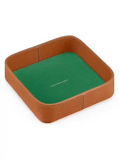 MAISON de SABRÉ Leather Catchall Tray - Pecan Emerald | Thumbnail 4 MAISON de SABRÉ Leather Catchall Tray - Pecan Emerald | Thumbnail 4