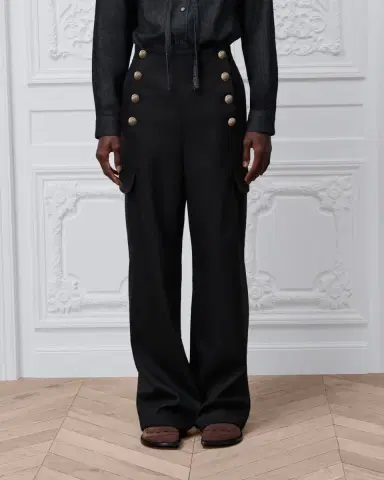 Dior Loose-Fit Pants with Dior Médaillon Buttons | Thumbnail 3 Dior Loose-Fit Pants with Dior Médaillon Buttons | Thumbnail 3