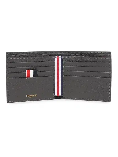 Thom Browne Men's Leather Bifold Wallet - Dark Grey | Thumbnail 3 Thom Browne Men's Leather Bifold Wallet - Dark Grey | Thumbnail 3