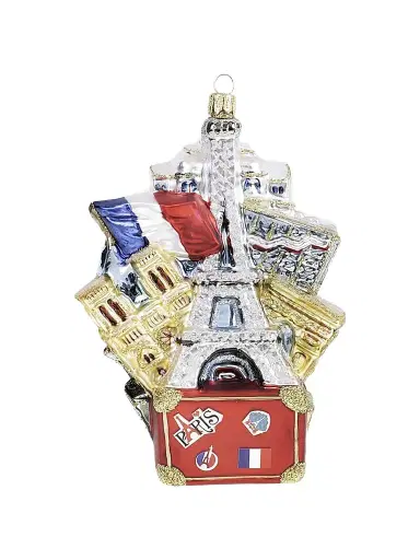 Exclusively Ours Paris Suitcase Glass Ornament | Thumbnail 1 Exclusively Ours Paris Suitcase Glass Ornament | Thumbnail 1