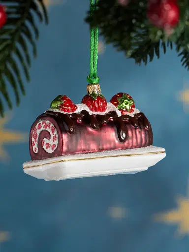 Exclusively Ours Strawberry Chocolat Glass Ornament | Thumbnail 1 Exclusively Ours Strawberry Chocolat Glass Ornament | Thumbnail 1