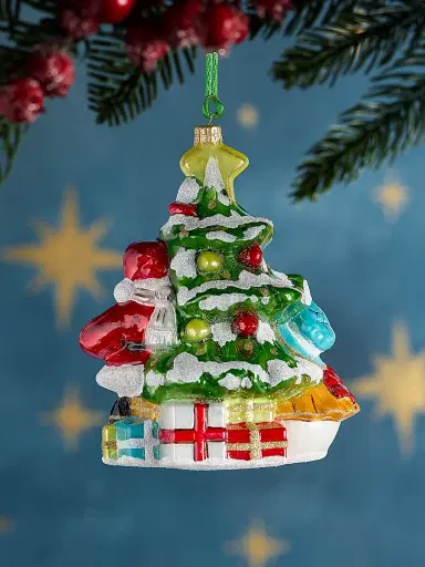 Exclusively Ours Santa Snowman Holiday Tree Glass Ornament | Thumbnail 2 Exclusively Ours Santa Snowman Holiday Tree Glass Ornament | Thumbnail 2