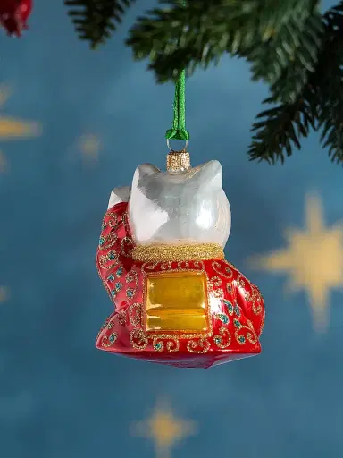 Exclusively Ours Lady Manekineko Glass Ornament | Thumbnail 2 Exclusively Ours Lady Manekineko Glass Ornament | Thumbnail 2