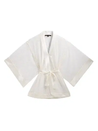 Kiki de Montparnasse Women's Petite Fleur Silk Lace Kimono-Style Robe | Thumbnail 1 Kiki de Montparnasse Women's Petite Fleur Silk Lace Kimono-Style Robe | Thumbnail 1