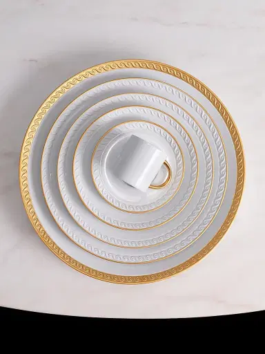 L'Objet Neptune Porcelain & 24K Gold Bread & Butter Plate - White Gold | Thumbnail 2 L'Objet Neptune Porcelain & 24K Gold Bread & Butter Plate - White Gold | Thumbnail 2