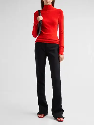 Proenza Schouler Women's Althea Stretch Double-Wool Pants - Black | Thumbnail 2 Proenza Schouler Women's Althea Stretch Double-Wool Pants - Black | Thumbnail 2