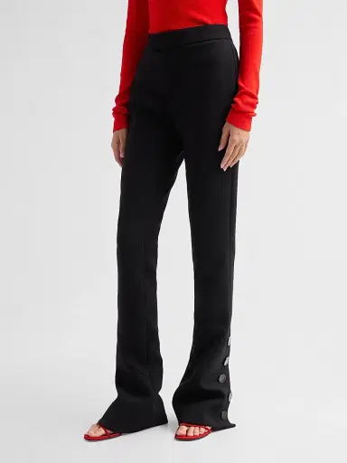 Proenza Schouler Women's Althea Stretch Double-Wool Pants - Black | Thumbnail 4 Proenza Schouler Women's Althea Stretch Double-Wool Pants - Black | Thumbnail 4