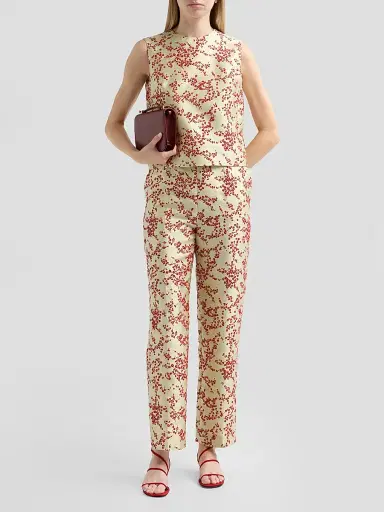 Alberta Ferretti Women's Flocked Floral Radzmir Blouse - Multi Green | Thumbnail 2 Alberta Ferretti Women's Flocked Floral Radzmir Blouse - Multi Green | Thumbnail 2