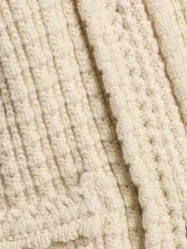 Isabel Marant Women's Hortense Quilted Wool-Alpaca Cardigan - Ecru | Thumbnail 7 Isabel Marant Women's Hortense Quilted Wool-Alpaca Cardigan - Ecru | Thumbnail 7
