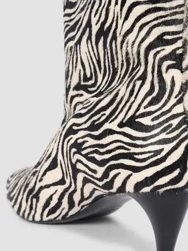 Isabel Marant Women's Jiry 55MM Zebra-Print Leather Boots - Zebra | Thumbnail 6 Isabel Marant Women's Jiry 55MM Zebra-Print Leather Boots - Zebra | Thumbnail 6
