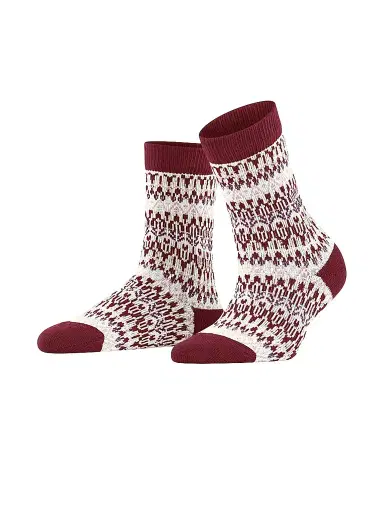 FALKE Women's Christmas Eve Fair Isle-Inspired Crew Socks | Thumbnail 1 FALKE Women's Christmas Eve Fair Isle-Inspired Crew Socks | Thumbnail 1
