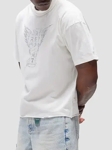Represent Men's Westside Cotton-Blend Crewneck T-Shirt - Flat White | Thumbnail 8 Represent Men's Westside Cotton-Blend Crewneck T-Shirt - Flat White | Thumbnail 8