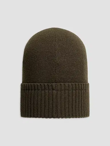 Moncler Men's Beanie Hat in Wool and Cashmere - Olive Green | Thumbnail 2 Moncler Men's Beanie Hat in Wool and Cashmere - Olive Green | Thumbnail 2