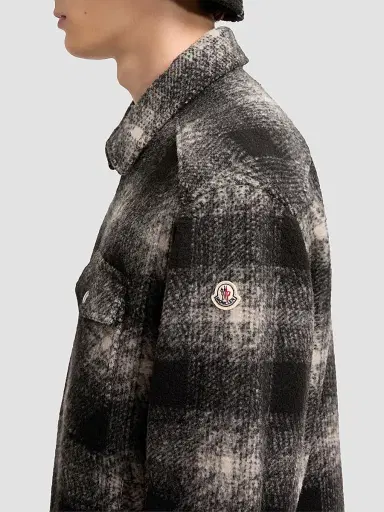 Moncler Men's Overshirt in Jersey - Black Gray | Thumbnail 4 Moncler Men's Overshirt in Jersey - Black Gray | Thumbnail 4