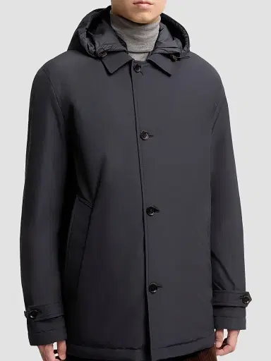 Moncler Men's Evrine Parka Jacket - Navy Blue | Thumbnail 2 Moncler Men's Evrine Parka Jacket - Navy Blue | Thumbnail 2
