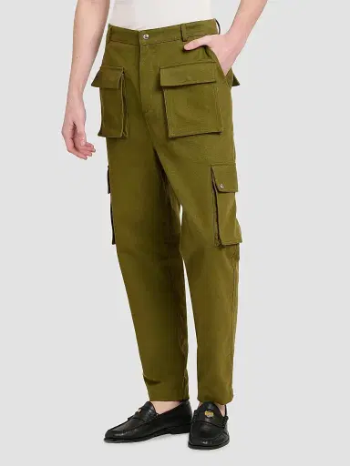 Rhude Men's Cotton Cargo Pants - Olive Green | Thumbnail 4 Rhude Men's Cotton Cargo Pants - Olive Green | Thumbnail 4