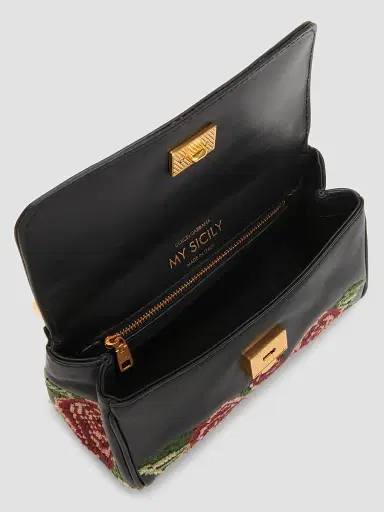 Dolce & Gabbana Women's Sicily Floral Embroidered Top Handle Bag | Thumbnail 4 Dolce & Gabbana Women's Sicily Floral Embroidered Top Handle Bag | Thumbnail 4