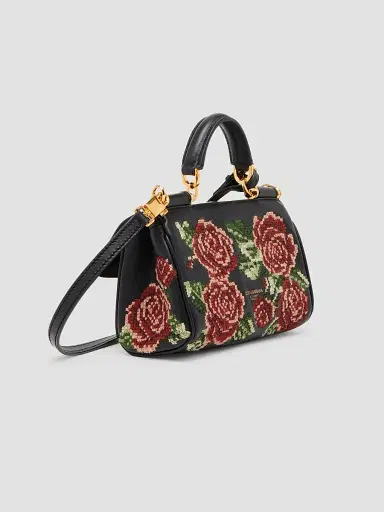 Dolce & Gabbana Women's Sicily Floral Embroidered Top Handle Bag | Thumbnail 6 Dolce & Gabbana Women's Sicily Floral Embroidered Top Handle Bag | Thumbnail 6