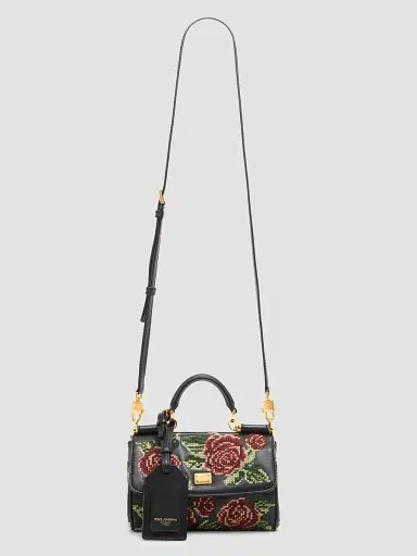 Dolce & Gabbana Women's Sicily Floral Embroidered Top Handle Bag | Thumbnail 7 Dolce & Gabbana Women's Sicily Floral Embroidered Top Handle Bag | Thumbnail 7