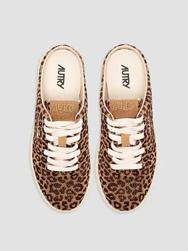 Autry Women's Leopard-Print Lace-Up Mule Sneakers - Leoprint | Thumbnail 4 Autry Women's Leopard-Print Lace-Up Mule Sneakers - Leoprint | Thumbnail 4