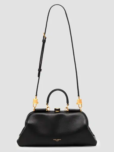 Dolce & Gabbana Women's Nonna Leather Satchel - Nero | Thumbnail 5 Dolce & Gabbana Women's Nonna Leather Satchel - Nero | Thumbnail 5