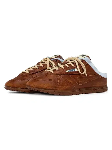 Autry Women's The Windspin Raw-Edge Leather Sneaker Mules | Thumbnail 2 Autry Women's The Windspin Raw-Edge Leather Sneaker Mules | Thumbnail 2