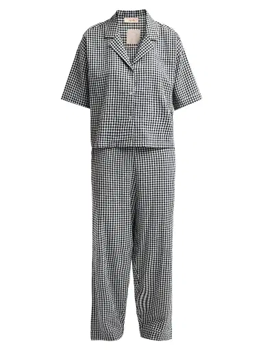Papinelle Women's Gingham Seersucker Cotton-Blend Pajamas | Thumbnail 1 Papinelle Women's Gingham Seersucker Cotton-Blend Pajamas | Thumbnail 1