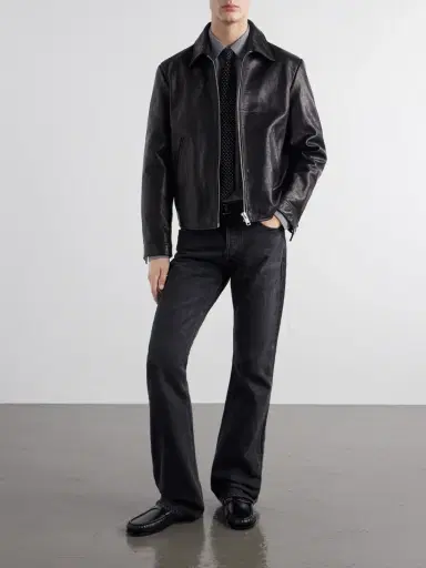 TOTEME Distressed Leather Jacket - Men | Thumbnail 2 TOTEME Distressed Leather Jacket - Men | Thumbnail 2