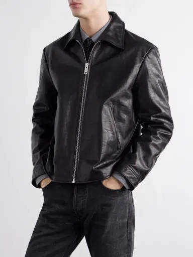 TOTEME Distressed Leather Jacket - Men | Thumbnail 3 TOTEME Distressed Leather Jacket - Men | Thumbnail 3