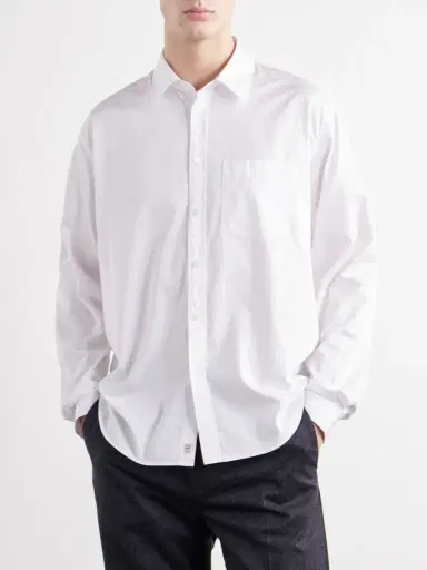 TOTEME Button-Down Cotton-Poplin Shirt - Men | Thumbnail 3 TOTEME Button-Down Cotton-Poplin Shirt - Men | Thumbnail 3