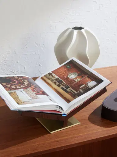 ASSOULINE Collector Classic Leather and Wood Bookstand - Men | Thumbnail 2 ASSOULINE Collector Classic Leather and Wood Bookstand - Men | Thumbnail 2