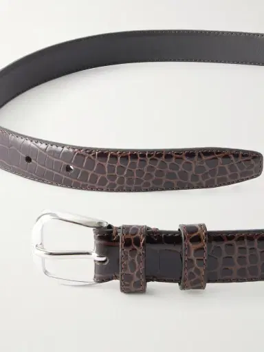 TOTEME 2.5cm Croc-Effect Leather Belt - Men | Thumbnail 3 TOTEME 2.5cm Croc-Effect Leather Belt - Men | Thumbnail 3