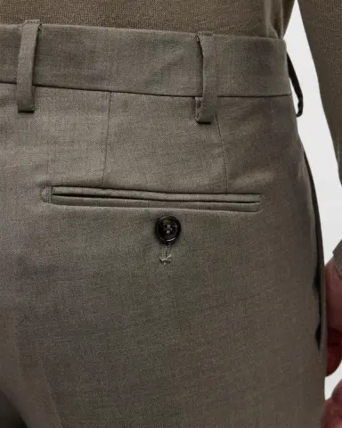 Giorgio Armani Men's Flat-Front Wool Trousers | Thumbnail 7 Giorgio Armani Men's Flat-Front Wool Trousers | Thumbnail 7