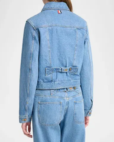 Thom Browne Shrunken-Fit Denim Jacket | Thumbnail 3 Thom Browne Shrunken-Fit Denim Jacket | Thumbnail 3