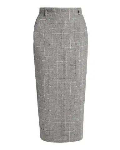 Thom Browne Windowpane Wool Tailored Midi Skirt | Thumbnail 1 Thom Browne Windowpane Wool Tailored Midi Skirt | Thumbnail 1