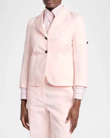 Thom Browne Single-Breasted Denim Shrunken Sport Coat | Thumbnail 4 Thom Browne Single-Breasted Denim Shrunken Sport Coat | Thumbnail 4