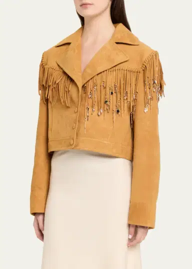 Gabriela Hearst Azra Charms and Fringe Suede Jacket | Thumbnail 4 Gabriela Hearst Azra Charms and Fringe Suede Jacket | Thumbnail 4