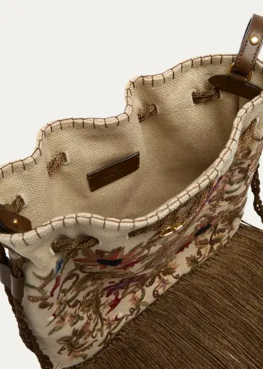 Valentino Garavani Fringed Floral-Embroidered Pouch Shoulder bag | Thumbnail 2 Valentino Garavani Fringed Floral-Embroidered Pouch Shoulder bag | Thumbnail 2