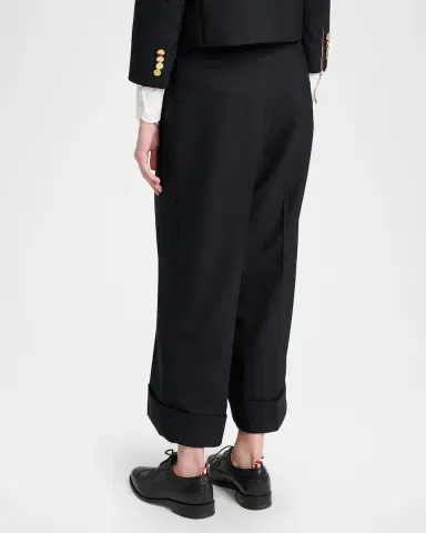Thom Browne Wool Cardigan-Style Pocket Trousers | Thumbnail 2 Thom Browne Wool Cardigan-Style Pocket Trousers | Thumbnail 2