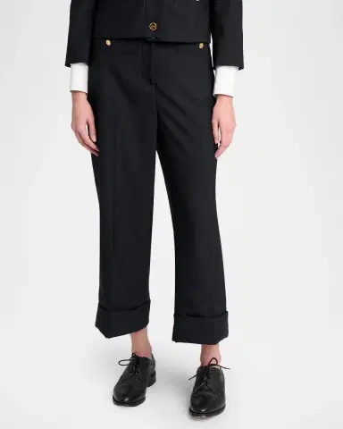 Thom Browne Wool Cardigan-Style Pocket Trousers | Thumbnail 3 Thom Browne Wool Cardigan-Style Pocket Trousers | Thumbnail 3