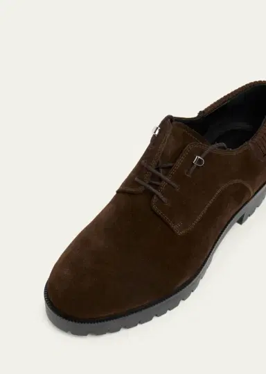Christian Louboutin Men's Cavafield Leather Lug-Sole Derby Shoes | Thumbnail 3 Christian Louboutin Men's Cavafield Leather Lug-Sole Derby Shoes | Thumbnail 3