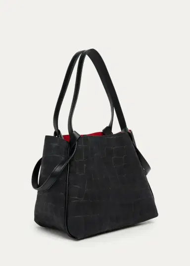 Christian Louboutin Bettina Small Croc-Embossed Suede Tote Bag | Thumbnail 2 Christian Louboutin Bettina Small Croc-Embossed Suede Tote Bag | Thumbnail 2