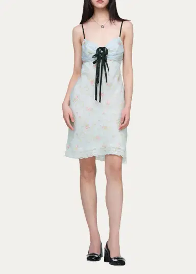Marc Jacobs Blurred Floral Chiffon Mini Slip Dress | Thumbnail 2 Marc Jacobs Blurred Floral Chiffon Mini Slip Dress | Thumbnail 2
