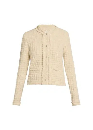 Isabel Marant Hortense Windowpane Knit Collarless Jacket | Thumbnail 1 Isabel Marant Hortense Windowpane Knit Collarless Jacket | Thumbnail 1