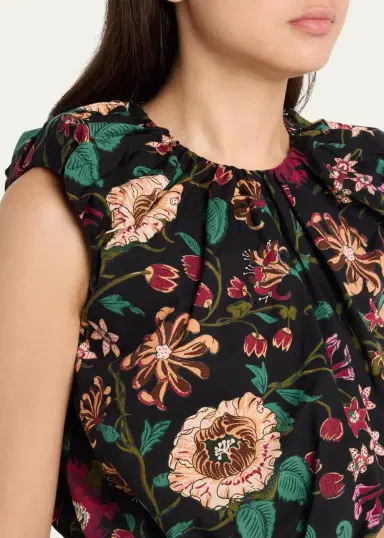 Ulla Johnson Gracie Floral Sleeveless Crop Top | Thumbnail 5 Ulla Johnson Gracie Floral Sleeveless Crop Top | Thumbnail 5