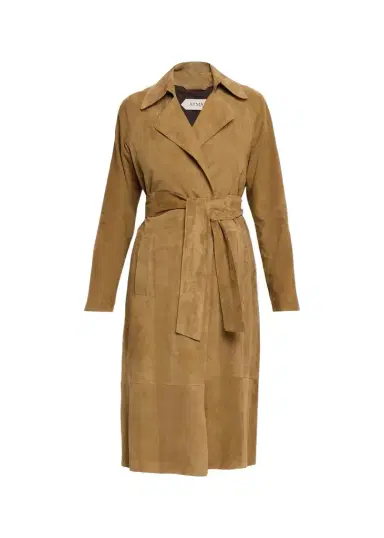 ARMA Yava Wrap-Front Lambskin Suede Coat | Thumbnail 1 ARMA Yava Wrap-Front Lambskin Suede Coat | Thumbnail 1