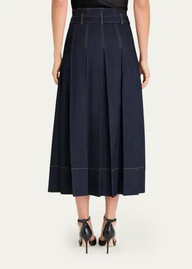 Cinq à Sept Rylee Pleated A-Line Midi Skirt | Thumbnail 2 Cinq à Sept Rylee Pleated A-Line Midi Skirt | Thumbnail 2