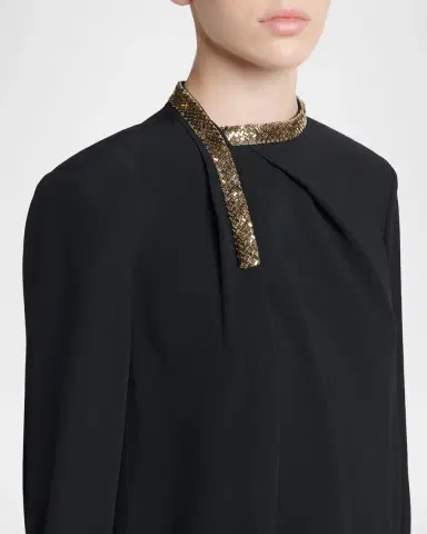 Tom Ford Embellished-Collar Long-Sleeve Top | Thumbnail 5 Tom Ford Embellished-Collar Long-Sleeve Top | Thumbnail 5