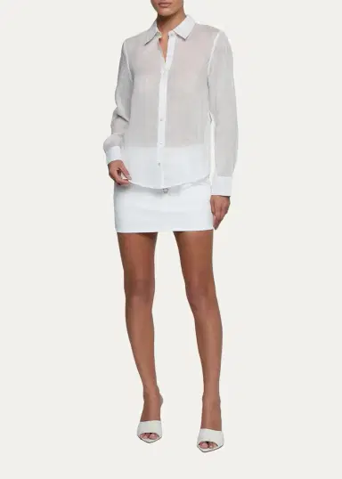 L'Agence Ellery Sheer Ramie Blouse | Thumbnail 2 L'Agence Ellery Sheer Ramie Blouse | Thumbnail 2