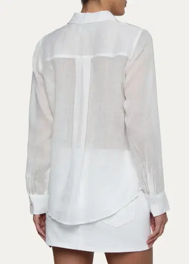 L'Agence Ellery Sheer Ramie Blouse | Thumbnail 3 L'Agence Ellery Sheer Ramie Blouse | Thumbnail 3